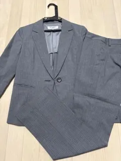 グレー ストライプ パンツスーツ上下