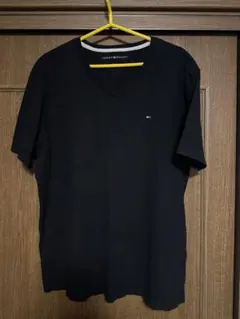 TOMMY HILFIGER ブラック Vネック Tシャツ XL