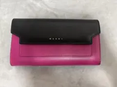 《美品》MARNI 長財布 ピンク ブラック　バイカラーのサムネイル