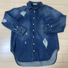 JEANASIS ダメージデニムシャツ