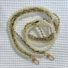 スマホストラップ スマホショルダー パール チェーン 2連