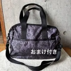 【美品】レスポートサック　2wayボストンバッグ　レース柄　ショルダーバッグ
