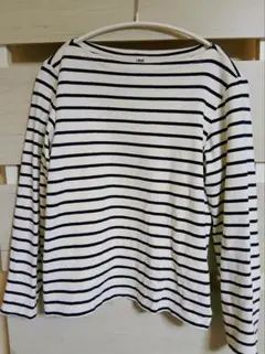 UNIQLO　ストライプ 長袖 カットソー ボートネック