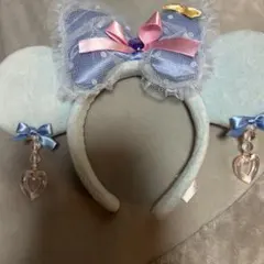 リボン付き耳カチューシャ（2色セット）