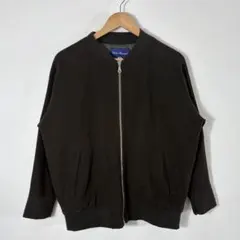 URBAN RESEARCH ノーカラーMA-1茶ミニマルブルゾンジャケット