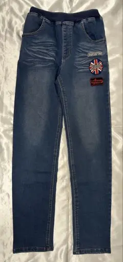 RAD CUSTOM キッズ デニムパンツ ロングパンツ ワッペン　160cm