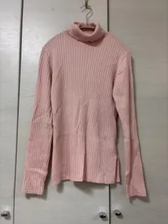 【お値下げ】 ピンク タートルネック セーター　秋冬春
