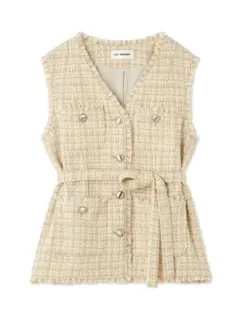 LILY BROWN バリエーションオーバーサイズジレ BEG