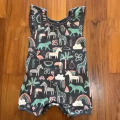 next baby 動物柄ロンパース