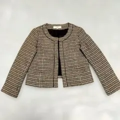 ツイードノーカラージャケット ナチュラルビューティベーシック