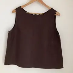 ユニクロUNIQLO リネンブレンドブラウス ノースリーブ