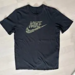 NIKE カモフラージュロゴ 黒 Tシャツ ブラック メンズ L ゆったり