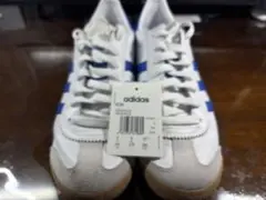 adidas ホワイト/ブルー スニーカー