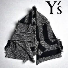 美品 Y's ヨウジヤマモト フリンジ 変形 ニット ベスト ポンチョ ストール