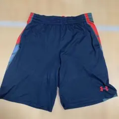 UNDER ARMOUR バスケットボールパンツ 黒/赤　XLサイズ