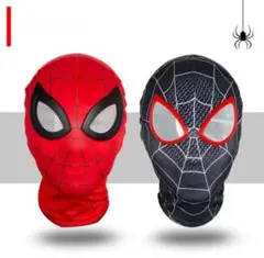 スパイダー柄 黒 フルフェイス マスク コスプレ 仮装 蜘蛛 ハロウィン