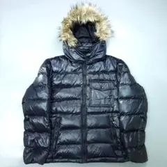 00s old UNIQLO ファーダウンジャケット 光沢 肉厚 お兄系 y2k