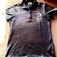 adidas ポロシャツ M 紺色 3の数字入り