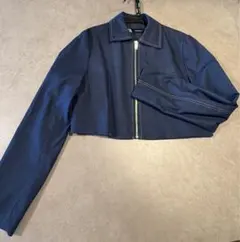 ZARA クロップドジャケット デニム風