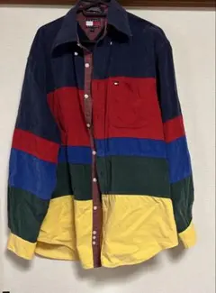 d*3様 TOMMY HILFIGER マルチカラー コーデュロイシャツ