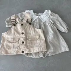 バースデー ワンピース＆サロペット 女の子 ベージュ