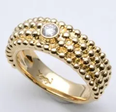 YSLサンローラン　K18　ダイヤリング 0.12ct　約11号重量約9.4gのサムネイル