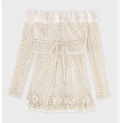 M me eme エムミーエメ Dot chiffon ruffle setup - メルカリ