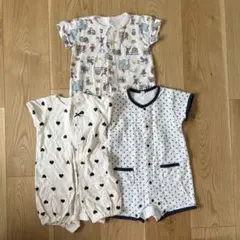 ベビー　夏用　ロンパース　3点セット　おさるのジョージ