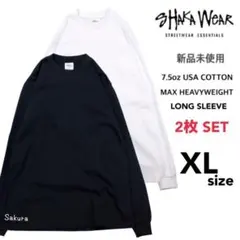 シャカウェア 新品 マックスヘビーウェイト 無地 ロンT 白黒 2枚セット XL