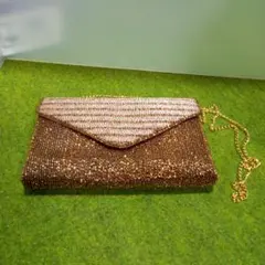 ビーズクラッチバッグ　パーティーバッグ