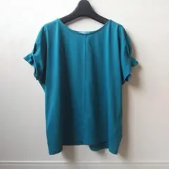 春夏 Sサイズ 袖タックTシャツ シューラルー ドレスキップ ブルー