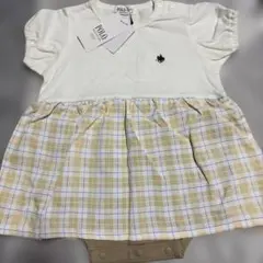 POLO ベビー ワンピース 半袖 チェック　新品　80
