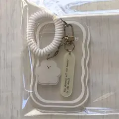 韓国 カードケース トレカケース 定期入れ 推し活 くも ホワイト 1点