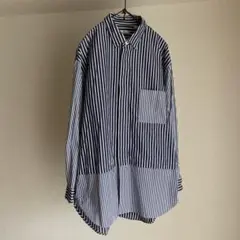 UNIQLO +J スーピマコットンオーバーサイズシャツ（長袖・ストライプ） L
