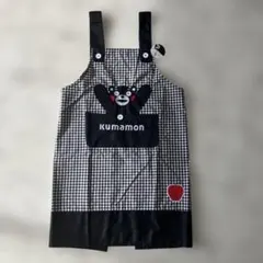 くまモン　エプロン　新品　タグ付き　チェック　黒