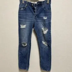 ローリーズファーム　ダメージ　ジーンズ　ストレート カジュアル