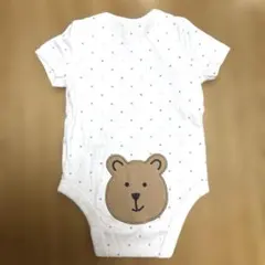 【美品】GAP 半袖ロンパース　6-12ヶ月　クマ顔プリント　60 70 80