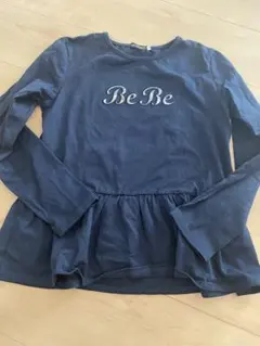 美品　BeBe ネイビー 長袖カットソー　べべ　150cm