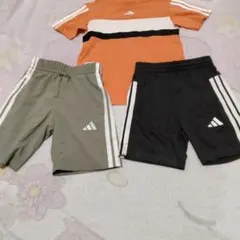 ❤️adidas ・半袖Tシャツと半ズボン２枚・３点セット・新品タグ無し・130