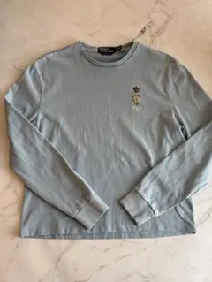 ラルフローレン ポロベア 長袖Tシャツ ロンT 水色 メンズM