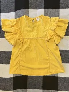 ZARA kids イエローフリルシャツ 140㎝