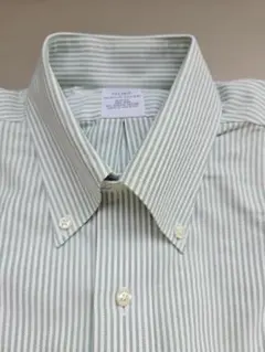 ブルックスブラザーズ ボタンダウンシャツ 【ライトグリーン×白ストライプ】