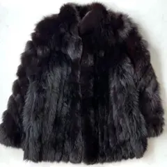 美品 高級毛皮 エンバ EMBA ブルーフォックス コート フィンランド製