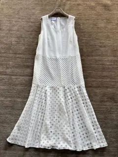アクリス AKRIS punto 刺繍 ホワイトワンピース - メルカリ