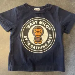 A BATHING APE Tシャツ ベイプレディース キッズ ネイビー 90のサムネイル
