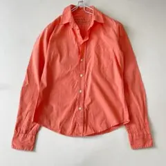 フランクアンドアイリーン BARRY シワ加工 スキッパーシャツ Sサイズ 希少S＊フランクアンドアイリーン BARRY コットンスキッパーシャツ