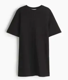 【新品】H&M コットンTシャツワンピース　ブラック　黒　M