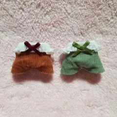 赤ちゃんコーデュロイ2着セット　テラコッタ•セージグリーン