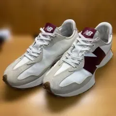 ニューバランス 327 ヘリテージ ホワイト バーガンディ スエード レディース