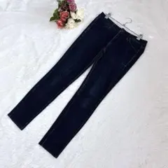 ユニクロ（26）ウルトラストレッチジーンズ デニム W66cm インディゴ濃紺